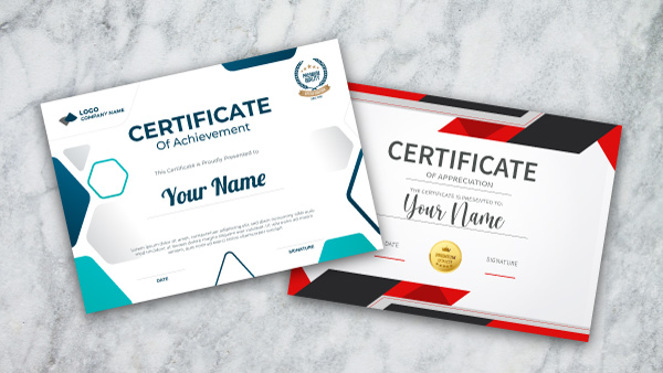 Cetak Sertifikat Penghargaan Custom - Jasa Digital Printing Jakarta Barat